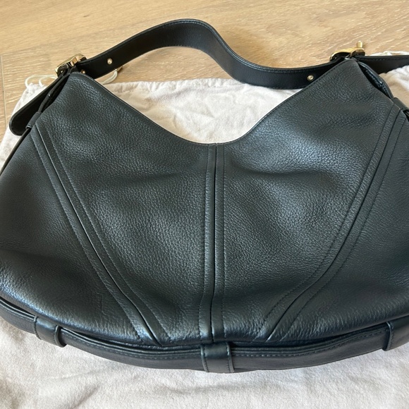 Large Botkier Studded Black Leather Shoulder Bag Barely Used Storage Bag - Picture 8 of 11